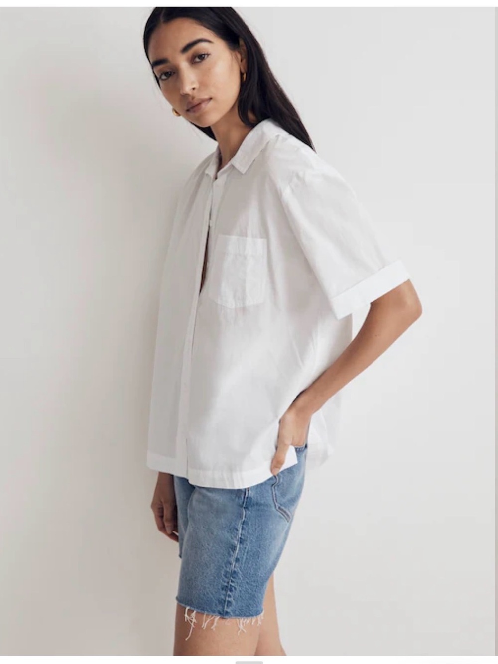 Madewell Signature Poplin Short-Sleeve Button-Down Shirt